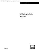 WE-2107 Weighing Indicator operating